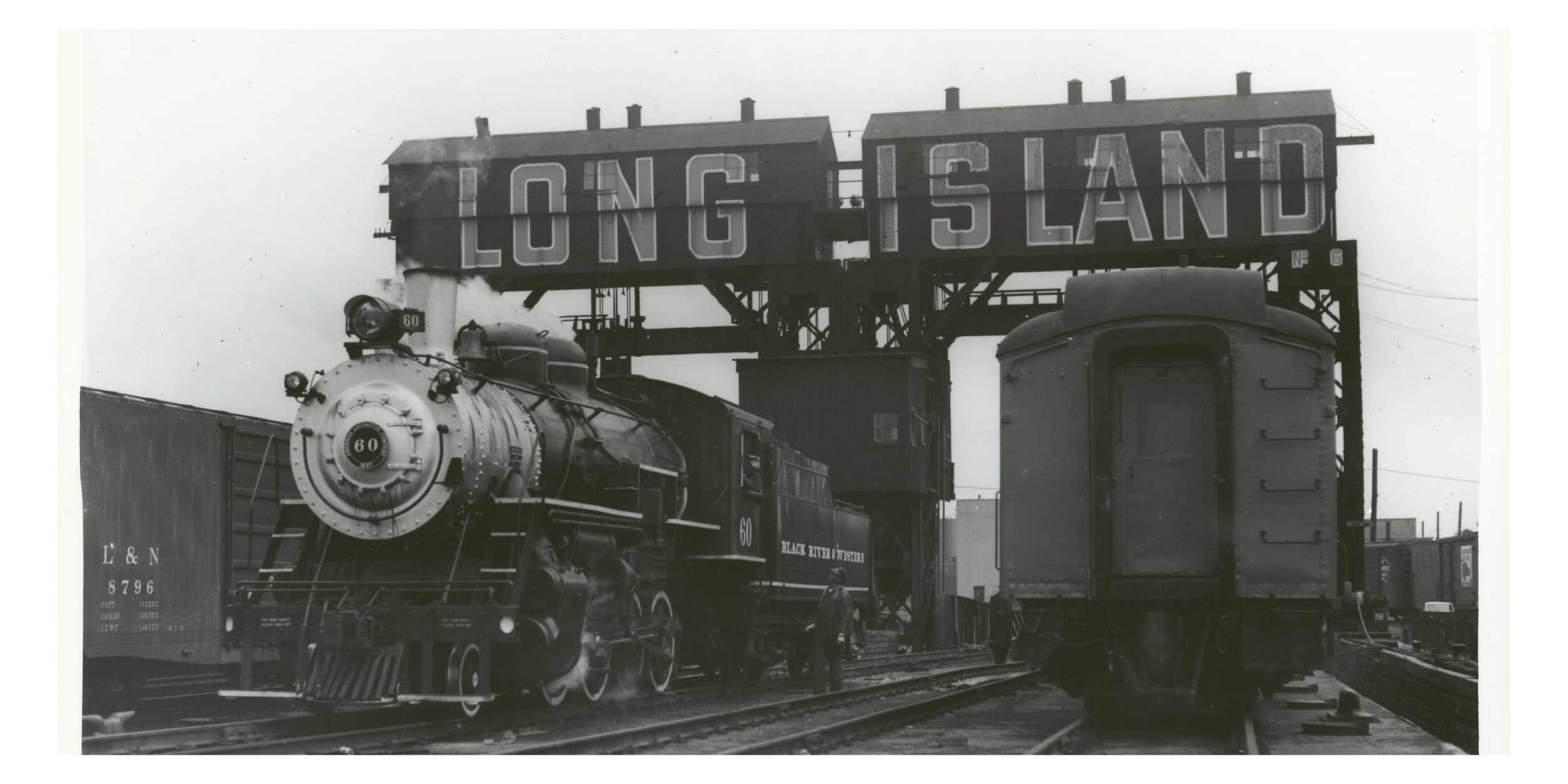 Steam Engine No. 60 and Tender at LIRR Float Terminal